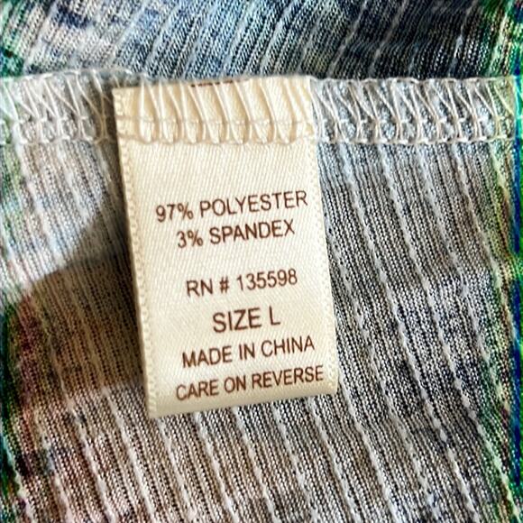 Liberty Love Blue Print Flowing Swimsuit Coverup Woman Size Large Tie Front - Picture 12 of 13